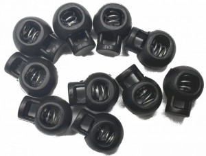 コードストッパー コード ロック スポーツウェア用 黒色 10個入り （丸型）