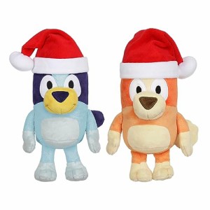 ブルーイ ＆ ビンゴ ぬいぐるみ サンタ セット おもちゃ 20cm Moose Toys Bluey & Bingo ぬいぐるみ おもちゃ 輸入品