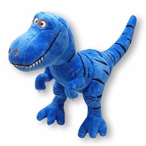 彩耀堂 【製品保証書付き】 ティラノサウルス 恐竜 Tレックス ぬいぐるみ 抱き枕 クッション ふわふわ おもちゃ (43cm ブルー)