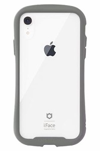 iFace Reflection iPhone XR ケース クリア 強化ガラス (グレー)