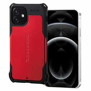 エレコム iPhone 12 / iPhone 12 Pro ハイブリッドケース ZEROSHOCK MAGKEEP レッド PM-A20BZEROMRD