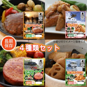 日本ハム 陸上自衛隊戦闘糧食モデル 4種セット  戦闘食 戦闘食料 戦闘糧食 ミリメシ ミリ飯 保存食 非常食  野戦食 戦用糧食