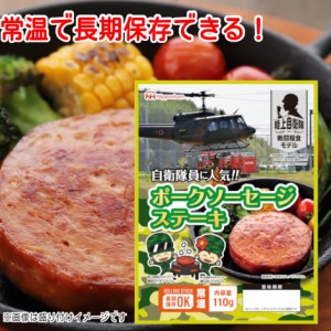 日本ハム 陸上自衛隊戦闘糧食モデル ポークソーセージステーキ 5年保存 110g  戦闘食 戦闘食料 戦闘糧食 ミリメシ ミリ飯 保存食 非常食 