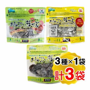 昆布森 おしゃぶり芽かぶ 3種アソート 食べ比べセット（レギュラー 80g、梅味 75g、PREMIUM 80g）各1袋ずつ 計3袋セット