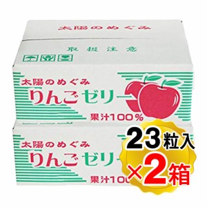 ASフーズ 果汁100％ ゼリー BOX りんご味 1箱(23粒入り)ｘ2箱セット 個包装 一口ゼリー お菓子