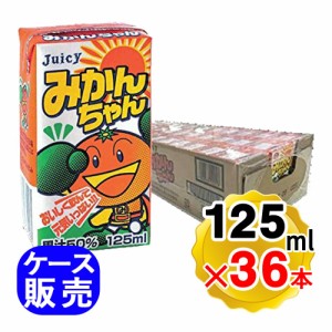 JA ジューシー みかんちゃん 125ml×36本セット ケース販売 果汁50% 紙パック 