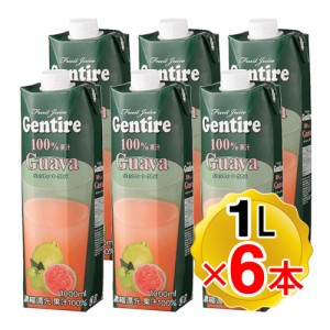 ジェンティーレ グァバ フルーツジュース 100% 1L×6本セット 輸入食品 タイ Gentire 南国果実