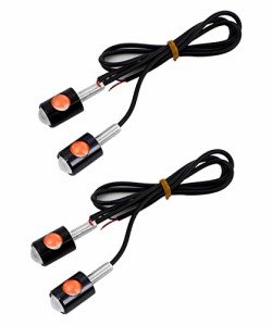 ミニ ウインカー 赤発光 4個セット 12V バイク LED 汎用 ライト マイクロウィンカー 小さく 軽い 明るい ステー