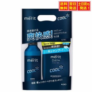 花王 メリット デイプラス クールシャンプー ポンプ 425ml + ドライシャンプーシート 12枚入 セット