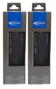 2本セット シュワルベ SCHWALBE ルガノ2 LUGANO II フォールディングタイヤ 700c (700x28c, ブラック) [並行輸入品]