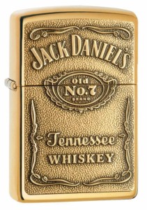 ZIPPO(ジッポー) Jack Daniels Lighters (ジャック ダニエル ライター) 日本未発売 High Polish Brass Emblem [並行輸入品]