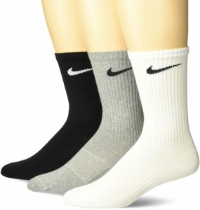 NIKE Performance トレーニング用クッションソックス クルー丈 3組セット Medium  Mサイズ 23-25cm