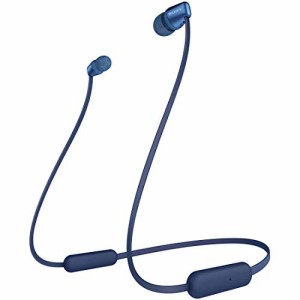 ソニー ワイヤレスイヤホン WI-C310 : Bluetooth対応/最大15時間連続再生/マイク付き フラットケーブル採用 2019年モデル ブルー WI-C310