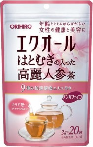 オリヒロ エクオールはとむぎの入った高麗人参茶 ノンカフェイン 2g×20袋 2322