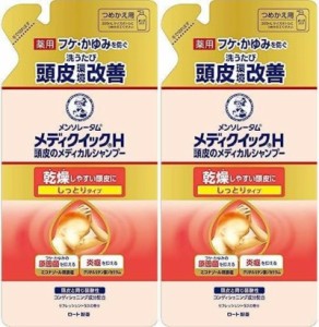 2セット ロート製薬 メンソレータム メディクイックH 頭皮のメディカルシャンプー しっとり つめかえ用 280ml フケ かゆみ 乾燥 2175-2