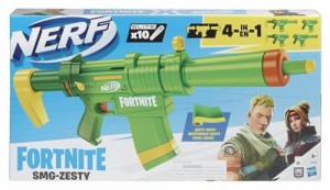 【送料無料】NERF Fortnite SMG-Zesty エリートダーツブラスター -- 取り外し可能なストックとバレル 取り外し可能なダーツ10個 公式エリ