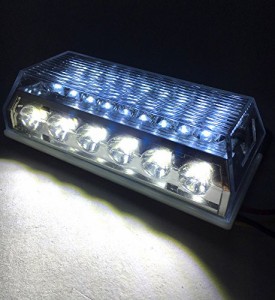 24V トラック 用 角型 24 LED サイド マーカー ランプ アンダー ダウン ライト 付き 10個 セット ホワイト 白 カスタム パーツ トレーラ