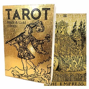 タロットカード 78枚 ウェイト版 タロット占い 【 タロット・ブラック＆ゴールド エディション Tarot Black & Gold Edition 】 日本語解