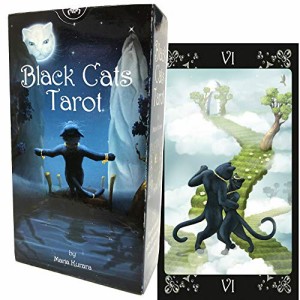 タロットカード 78枚 ウェイト版 タロット占い 【 ブラックキャッツ・タロット　Black Cats Tarot 】日本語解説書付き　[正規品]