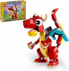 レゴ LEGO クリエイター 赤いドラゴン 31145 おもちゃ レゴブロック レゴクリエイター 3in1 5歳 ドラゴン 動物