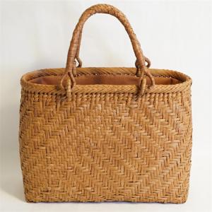 山葡萄　ミニかごバック　六角花網 山葡萄 ミニかごバック 六角花網 （ヤマコー(山葡萄・山胡桃