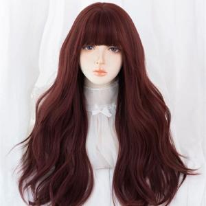 ロングウィッグ 合成繊維 合成耐熱ロングストレートヘアウィッグ 26インチ マルチカラー