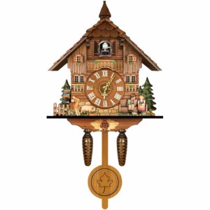 木製カッコー時計 壁掛け時計 木製 掛け時計 振り子時計 かわいい おしゃれ カッコー