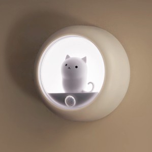 センサーライト 室内 充電式 かわいい猫型 人感センサーライト 白 ナイトランプ センサー照明 2段階調光 常夜灯 授乳ライト 足元灯 マグ