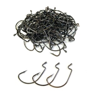 Freell フリール オフセットフック 2/0 100本セット ワームフック 針 釣り針 ブラックバス ロックフィッシュ 根魚 タコ釣り
