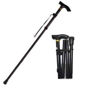 登山杖 登山 徒歩杖 Tハンドル 耐震超軽量 登山用品 85-95cm 登山の必需品 徒歩 ひかえぼう 登山 棒 (ブラック)