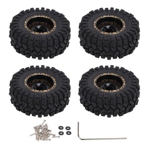 HIRCQOO 12mm 六角プラスチックホイールリム&2.6インチラバータイヤセット フォーム付き Traxxas Kyosho HPI  Tamiya TT-01 TT-02 Sakura HSP 1/10 RC オンロードツーリングカーに対応 (イエロー)