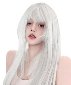 レオンカ　白髪　80%　ウィッグ　かつら　コスプレ ウィッグ 白髪 コスプレの通販｜au PAY マーケット