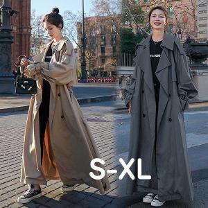 シニアファッション 秋冬 超ロング丈 体型カバー トレンチコート ロングコート チェスターコート 着痩せ スプリングコート レディースコート 通勤 通学 メール便全国送料無料 Carlavista Com