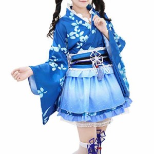 アイドル風 花柄 着物ドレス 花魁 コスプレ衣装 可愛い ロリータ 和服 コスチューム ミニスカ 浴衣セット 夏祭り 花火大会 ハロウィン仮