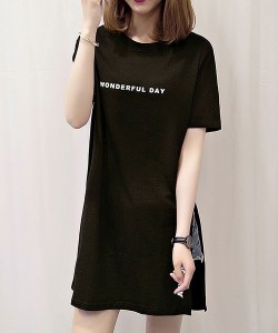 tシャツ Tシャツ サイドスリットクルーネックビッグTシャツ