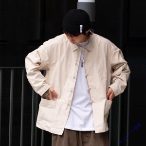 チャイナ服 チャイナジャケット カンフー服 メンズ 男性用 テンセル シャツ襟 チャイナボタン レトロ カジュアル 中華風 春夏【送料無料