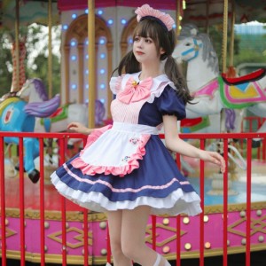 コスプレ衣装 豪華セット メイド服 コスプレ ロリータ メイド セクシー 猫耳 定番 衣装 仮装 コスチューム ドレス ハロウィンコスプレ ワ