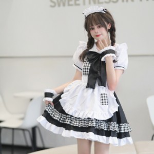 コスプレ衣装 豪華セット メイド服 コスプレ ロリータ メイド セクシー 猫耳 定番 衣装 仮装 コスチューム ドレス ハロウィンコスプレ ワ