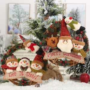 クリスマスツリー オーナメント クリスマスツリー サンタ人形 29*29cm クリスマスパーティー クリスマス装飾 サンタクロースドア装飾 オ