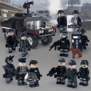 レゴ互換 12個 ジープ1台 特殊部隊 武器付き レゴ 互換 LEGO互換 ミニフィギュア ブロック おもちゃ 子供 キッズ 知育 誕生日 プレゼント