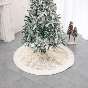 Christmas クリスマスツリースカート 円型 クリスマス クリスマス飾りホワイト ふわふわ 可愛い 豪華 ベースカバー クリスマスパーティー