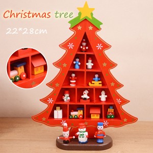 クリスマスツリー 卓上 22cm ミニツリー クリスマスの飾り 木製クリスマスツリー 木製 卓上 小型 テーブル DIY 部屋 飾り付け 置物 雰囲