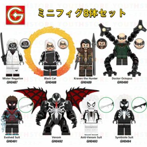 レゴミニフィグ 8体ミニフイグ レゴキャラクター レゴミニフィグ LEGO互換 ミニフィギュア レゴ アベンジャーズ互換 レゴ おもちゃ こど