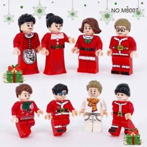 【ポイント１０倍】レゴ 互換 ミニフィグ クリスマス 8体  サンタ レゴ 互換 LEGO ミニフィギュア ブロック おもちゃ キッズ 子ども 送料