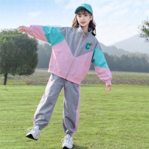 子供服 女の子 ジャージ スウェットセット ジャージ上下  キッズ長袖 秋服 春服 セットアップ 2点セット パンツセット トップス 長パンツ