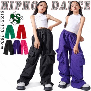 ホワイト タンクトップ 5色 カーゴパンツ ロンパン 単品販売 キッズ ダンス衣装 セットアップ 女の子 へそ出し トップス ゆったり おしゃ