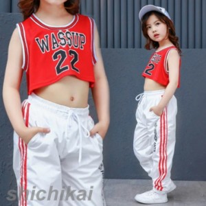 キッズダンス衣装 キッズ衣装 ダンスパンツ ナイロンパンツ  シャカシャカパンツ ヒップホップ 舞台用 女の子 男の子 ズボン ウエストゴ