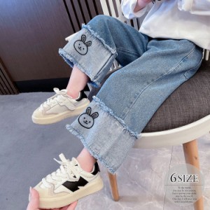 パンツ 女の子 子供 デニムパンツ カジュアル 子供服 かわいい おしゃれ 子供服 キッズ ボトムス ロングパンツ スウェットパンツ 通園 通