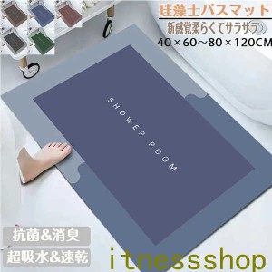 珪藻土バスマット40x60cm~80x120cm 大判 サイズ 珪藻土マット 風呂 バスマット 足ふきマット 速乾 珪藻土 キッチンマット 滑り止め 浴室 