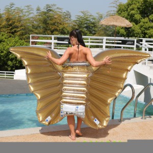 天使の羽翼 フロート ゴールド子供 大人用 水遊び 可愛い 夏 海 川 ビーチ プール おもしろ浮輪
